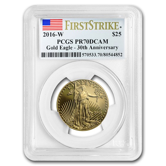 2016-W 1/2 oz Proof Gold American Eagle PR-70 PCGS (FirstStrike®) 2016-W 1/2 oz Proof Gold American Eagle PR-70 PCGS (FirstStrike®)
